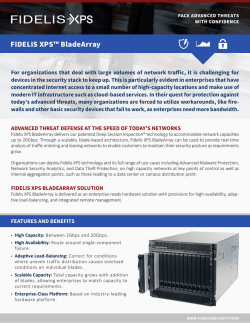 FIDELIS XPS&trade; BladeArray - Fidelis Cybersecurity Solutions