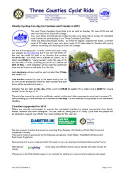ROTARY CLUB of BRACKNELL - Three Counties Cycle Ride