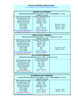 IRP Renewal Deadline Lists