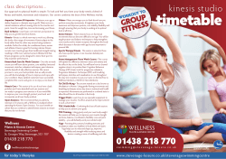 Download Wellness Centre Kinesis Studio Classes