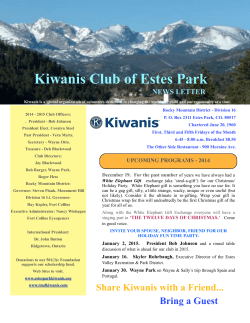 December 19 - Kiwanis Club of Estes Park