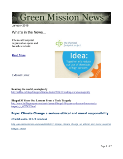 Green Mission News January 2015