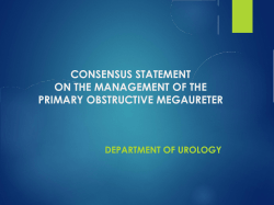 consensus statement on the management of the primary obstructive