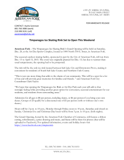 To view the official Timpanogos Ice Skating Rink news release click