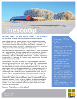 The Scoop - Vol. 10, Issue 1, January 2015