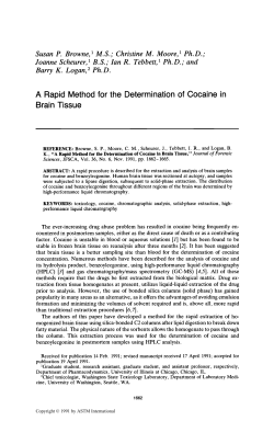A Rapid Method for the Determination of Cocaine in