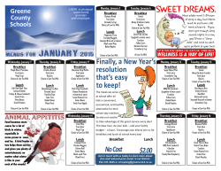menus for january2015 - Greene County Middle School