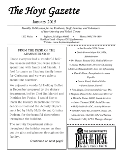 Download the Hoyt Gazette - Hoyt Nursing $ Rehab Centre