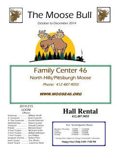 newsletter - Moose Lodge #46