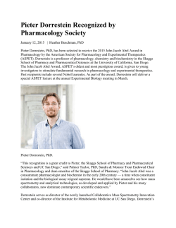 Dr. Pieter Dorrestein Receives John Jacob Abel
