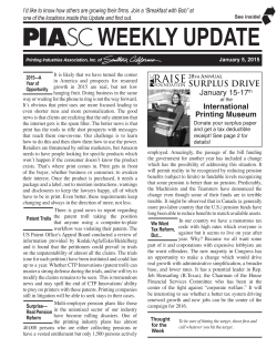 January 5, 2015 - Printing Industries Association of Southern