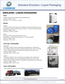 Emulsion / Liquid Packaging Flyer