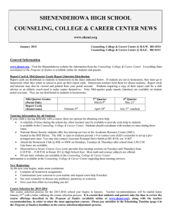 January 2015 - Shenendehowa Central Schools