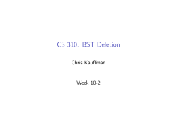 CS 310: BST Deletion