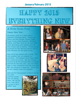 Jan/Feb Newsletter here - Bakersfield Racquet Club