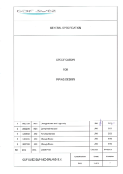 Specification 501, Rev. 7 - Piping Design