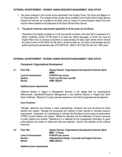 Division: Human Resource Management