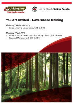 You Are Invited – Governance Training