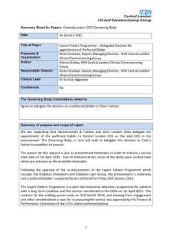 Download - NHS Central London Clinical Commissioning Group