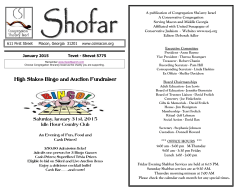 The Shofar Bulletin - Congregation Sha