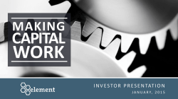 INVESTOR PRESENTATION - Element Financial Corporation