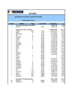 Actinver Cartera 080114