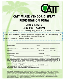 Vendor Booth at CATT Mixer Form