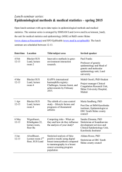 Metodseminarier vid MSE &ndash; HT 2013