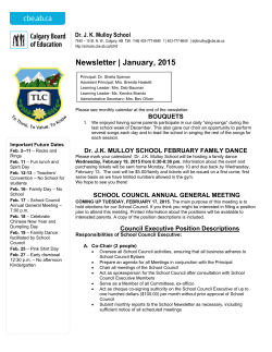 Newsletter | January, 2015 - Calgary Board of Education