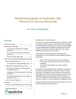 Measuring Web Browsing Quality of Experience