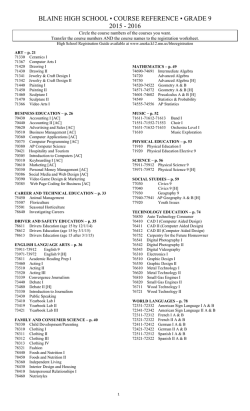 Grade 9 course numbers