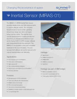 • Inertial Sensor (MIRAS-01) - SST
