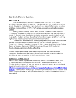 Grade 8 Articulation December, 2014