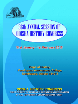36th Annual Session of Odisha History Congress 31st January