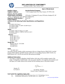 EU DoC based on ISO Guide 22 / EN 415014 - HP