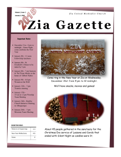 Zia Gazette - Zia United Methodist Church