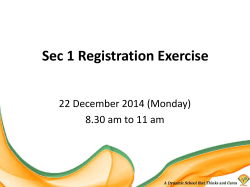 Sec 1 Registration Day - Evergreen Secondary School
