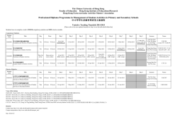 Professional Diploma Programme in Management of Student