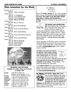 January 4, 2015 - St Martin of Tours