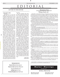 EDITORIAL - The Back Bay Sun