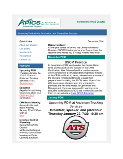 Jan-2015 - Central MN APICS Chapter