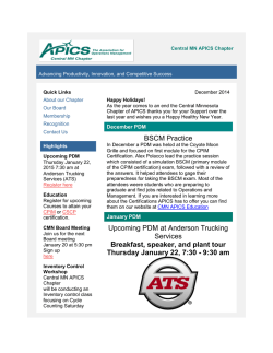 Jan-2015 - Central MN APICS Chapter