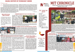 NewsLetter - MIT / MALWA INSTITUTE OF TECHNOLOGY INDORE