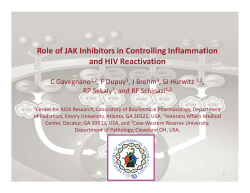 Role of JAK Inhibitors in Controlling Inflammation and HIV