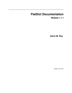 FlatDict Documentation