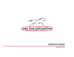INVESTOR UPDATE - Long Run Exploration