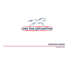INVESTOR UPDATE - Long Run Exploration