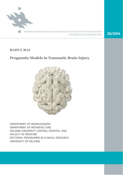 Prognostic Models in Traumatic Brain Injury