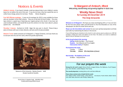 Weekly News Sheet 28 December 2014