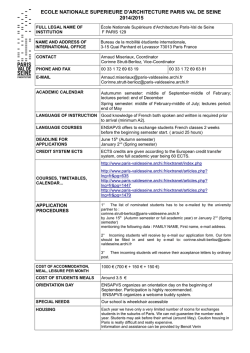 Information Leaflet 2014-2015 - Ecole Nationale Sup&eacute;rieure d